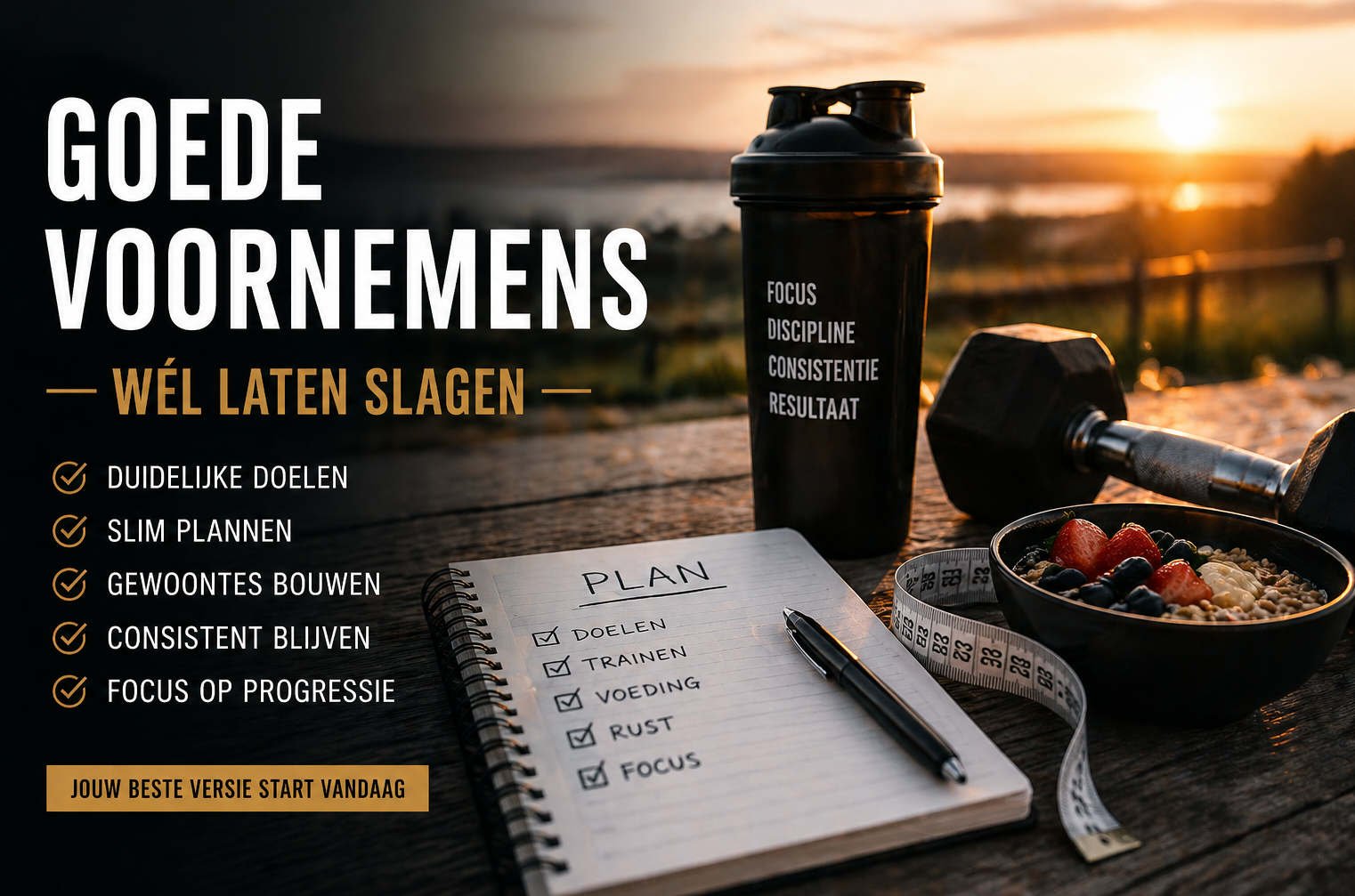 9 tips om je goede voornemens wél vol te houden